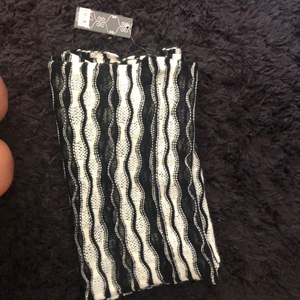 Aqua | Black & White Infinity Scarf
